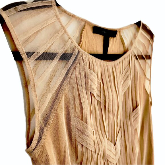 BCBG MaxAzria Sheer Nude Lace Tank Top - NEW Womens Size XS - Picture 4 of 9